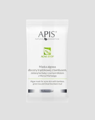 Maska algowa dla cery trądzikowej z bambusem i zieloną herbatą Acne-Stop Apis - 1