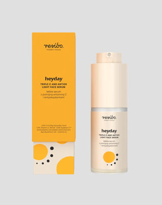 Odżywcze, rozświetlające serum do twarzy Heyday z antyoksydantami i potrójną wit. C 30 ml Resibo - 4