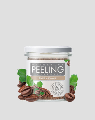 Naturalny peeling cukrowy masło shea i kawa redukujący skórkę pomarańczową E-Fiore - 1