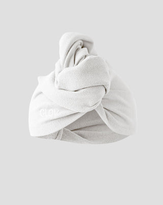 Biały turban do włosów skracający czas suszenia do każdego typu włosów Hair Wrap Glov - 1