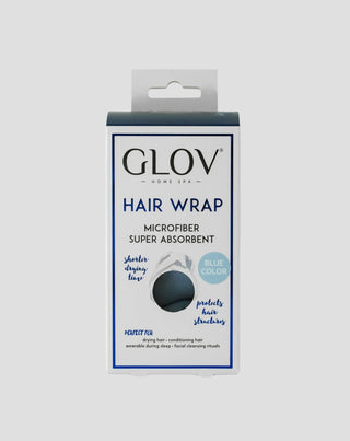 Niebieski turban do włosów skracający czas suszenia do każdego typu włosów Hair Wrap Glov - 2