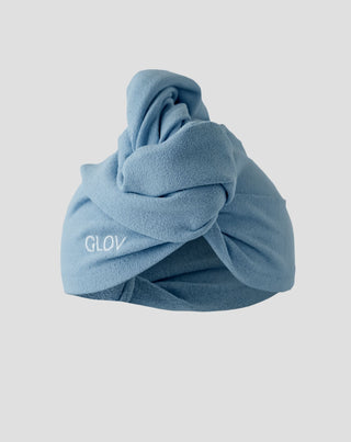 Niebieski turban do włosów skracający czas suszenia do każdego typu włosów Hair Wrap Glov - 1