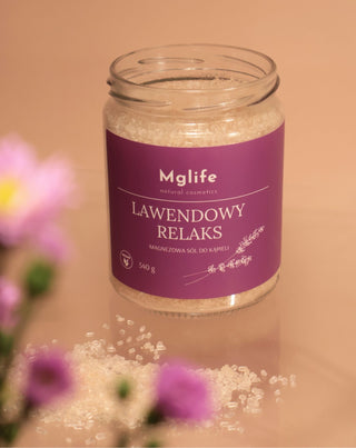 Sól magnezowa do kąpieli z solą Epsom i olejkiem eterycznym Lawendowy relaks Mglife - 3