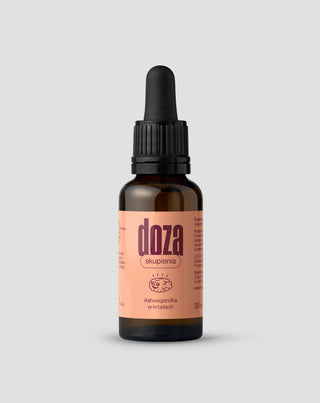 Doza skupienia Ashwagandha w kroplach dla redukcji stresu Doza - 1