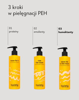 Odżywka humektantowa PEH do włosów kręconych z aloesem, kwasem mlekowym, pantenolem Twisty - 5