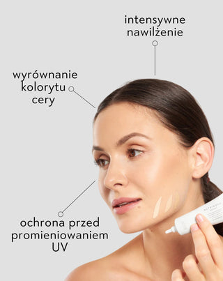 Nawilżający krem do twarzy BB spf 50 z kwasem hialuronowym i witaminą C 01 Ivory Nutridome - 5