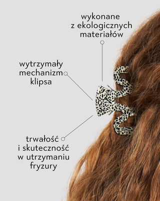 Zestaw dużych klamer do włosów – różowa i marmurkowa Twisty 2 szt - 4