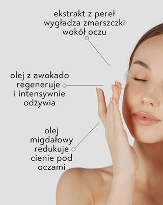 Krem pod oczy nawilżający na zmarszczki i cienie z ekstraktem z pereł Nutridome - 2