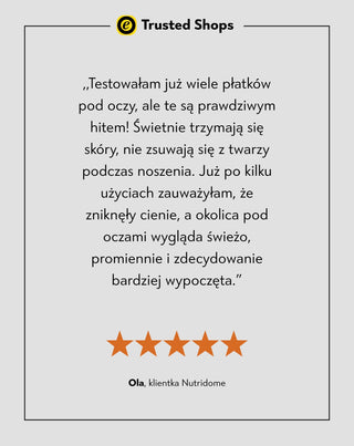 Płatki kolagenowe pod oczy nawilżające LUMINA Orphica Essentials opinia Trusted Shops - 6
