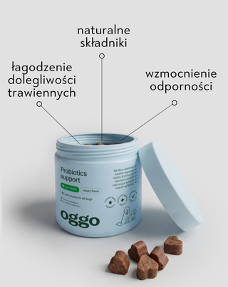 Probiotics for dogs karma uzupełniająca dla psów na trawienie, układ pokarmowy i odporność Oggo 180 g - 4