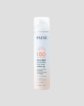 Ultralekka mgiełka ochronna na makijaż z filtrem przeciwsłonecznym SPF50 Paese - 1