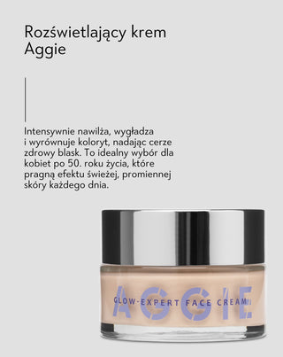 Rozświetlający krem do cery suchej zmniejsza zaczerwienienia i daje efekt glow Aggie - 5