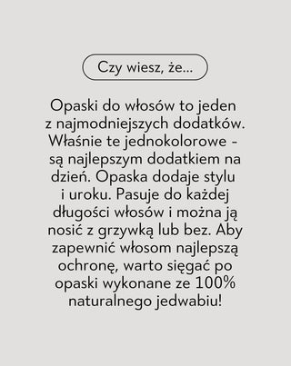 Jedwabna opaska do włosów z 100% naturalnego jedwabiu czarna Twisty - 4