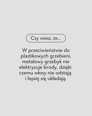Metalowy grzebień do brody każdego typu i długości Monolit - 3
