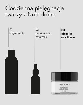 Krem do twarzy na noc wygładzający i ujędrniający z kwasem hialuronowym Nutridome - 5