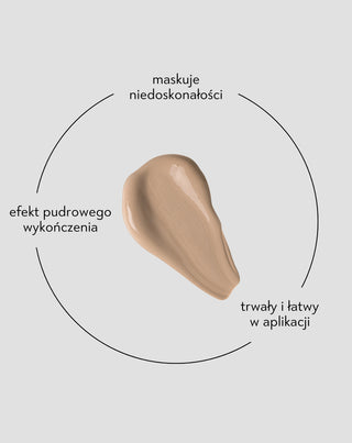 Lekki podkład do twarzy dobrze kryjący matujący 12h 01 ivory Nutridome - 5