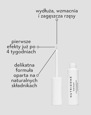 Odżywka do rzęs o działaniu zagęszczającym, wydłużającym i wzmacniającym Nutridome - 4