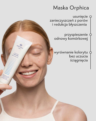 Maska oczyszczająco-regenerująca do cery trądzikowej z białą glinką Anti-Acne Orphica Clinic 100 ml - 2