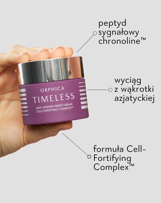 Krem do twarzy nawilżający na noc z wąkrotą azjatycką do cery 40+ Timeless Orphica Clinic - 3