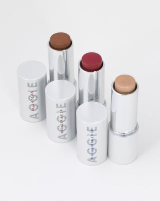 Zestaw do makijażu róż, bronzer, rozświetlacz uniwersalny do każdego rodzaju skóry Aggie - 2