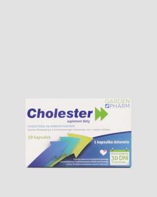 Kapsułki wspomagające utrzymanie cholesterolu na prawidłowym poziomie Cholester GardenPharm 30 kapsułek - 1