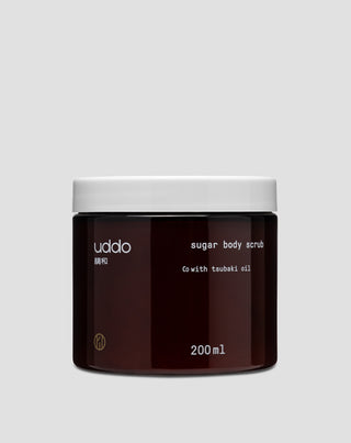 Cukrowy peeling do ciała z olejem macadamia, masłem shea i olejem z awokado Uddo - 1
