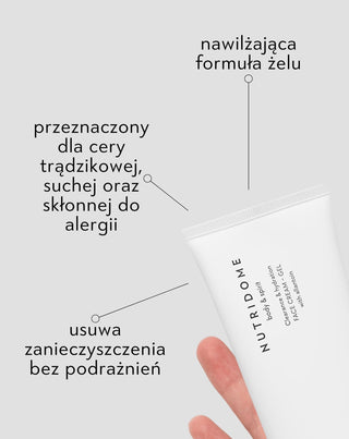 Żel do mycia twarzy oczyszczający i nawilżający z alantoiną Nutridome_1 - 2