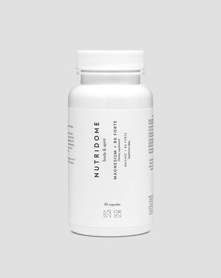 Magnez + B6 Forte tabletki na skurcze nóg, łydek, zmęczenie i stres Nutridome 60 kapsułek - 1