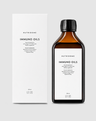 Oleje na odporność z kwasami omega 3-6-9 w płynie Immuno Nutridome 250 ml
