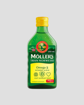 Tran Norweski o aromacie cytrynowym Moller's z 600 IU witaminy D3 - 1