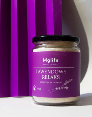 Sól magnezowa do kąpieli z solą Epsom i olejkiem eterycznym Lawendowy relaks Mglife - 2