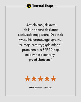 Nawilżający krem do twarzy BB spf 50 z kwasem hialuronowym i witaminą C 01 Ivory Nutridome