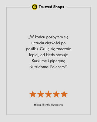Kurkumina i piperyna na wsparcie trawienia i pracy wątroby suplement diety Nutridome 60 kapsułek