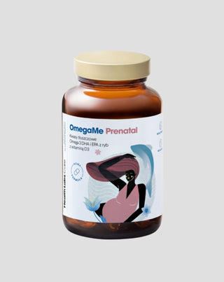 Kwasy tłuszczowe Omega 3 DHA i EPA z ryb z witaminą D3 OmegaMe Prenatal Health Labs Care 60 kapsułek - 1