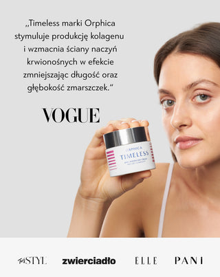 Krem do twarzy przeciwzmarszczkowy na dzień z filtrem spf 20 do cery 40+ Timeless Orphica Clinic
