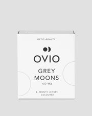 Szare platynowe soczewki kontaktowe kolorowe zerówki miesięczne grey moons no.2 Ovio