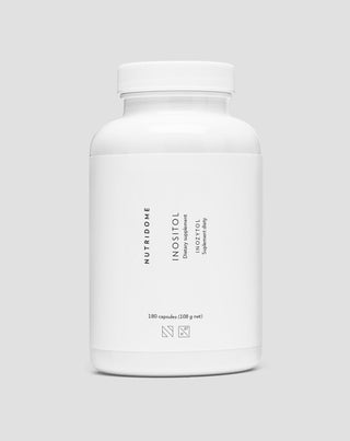 Inozytol 1000 mg/dzień na obniżenie poziomu cukru, insulinooporność i wsparcie płodności Nutridome 180 szt. - 1
