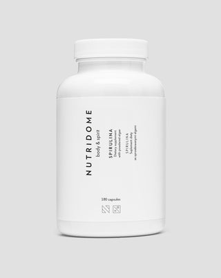 Spirulina tabletki z algami morskimi dla oczyszczenia organizmu Nutridome 180 kapsułek - 1