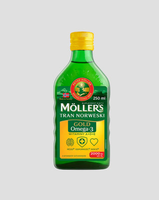 Tran Norweski o aromacie cytrynowym Gold Moller's z 2000 IU witaminy D3 - 1