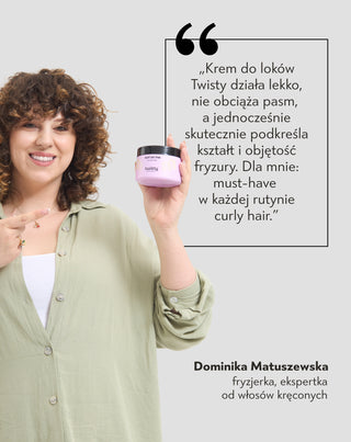 Krem do loków aktywator naturalnego skrętu włosów kręconych i puszących się Twisty - 4