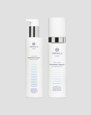 Zestaw kontrola niedoskonałości: toner i krem na dzień z kwasem salicylowym, azelainowym i niacynamidem Anti-Acne Orphica Clinic - 1