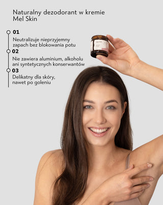 Dezodorant w kremie naturalny pod pachy dla kobiet i dla mężczyzn Mel Skin_2 - 3