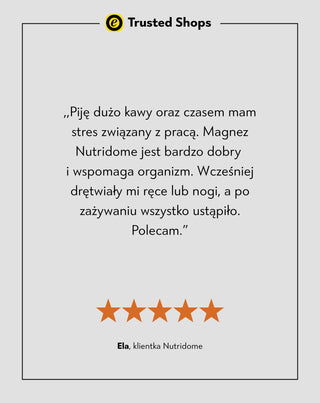 Magnez + B6 Forte cytrynian magnezu na skurcze nóg, łydek, zmęczenie i stres Nutridome 60 kapsułek