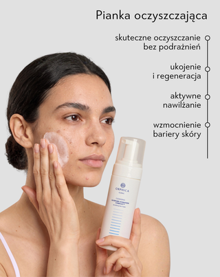 Pianka oczyszczająca do cery wrażliwej i trądzikowej z betainą, pantenolem i alantoiną Cleansing Orphica Clinic 150 ml - 2