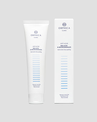 Peeling do twarzy do skóry trądzikowej z niacynamidem, pantenolem, BHA i mikrogranulkami Anti-Acne Orphica Clinic - 6